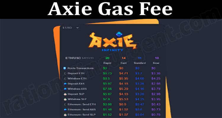 Axie Gas Fee 2021.