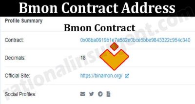 Bmon Contract Address 2021