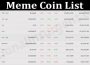 About General Information Meme Coin List