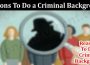 Lates News Criminal Background Check Before Hiring