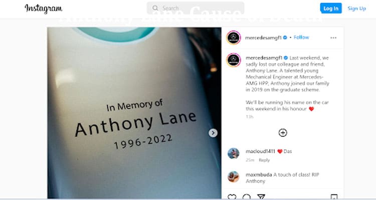 Anthony Lane Mercedes F1 tributes 