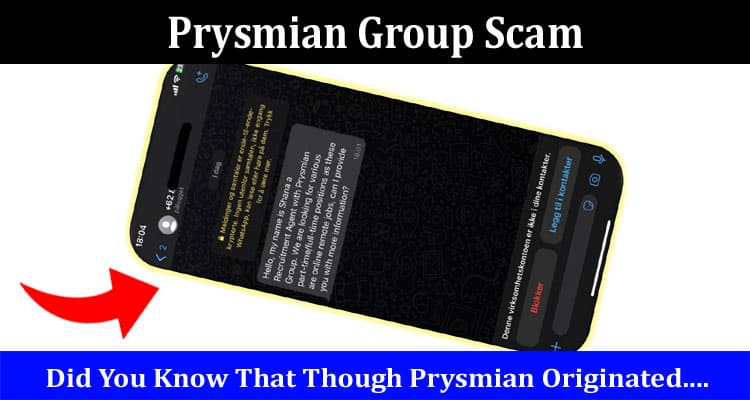 Latest News Prysmian Group Scam