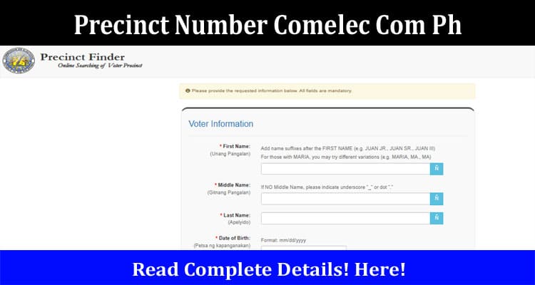 Precinct Number Comelec Com Ph Online Website Reviews