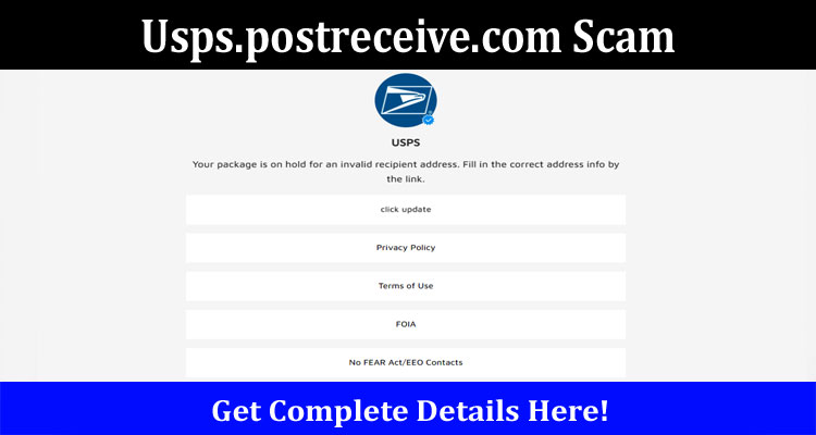 Usps.postreceive.com Scam Online Website Reviews