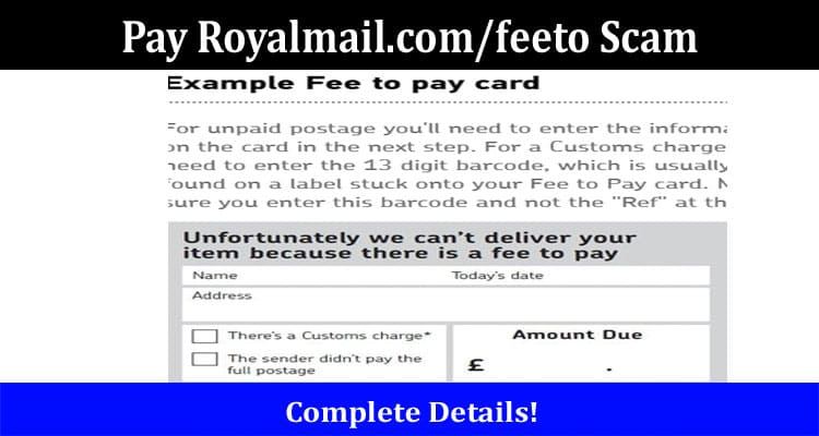 Latest News Pay Royalmail.comfeeto Scam