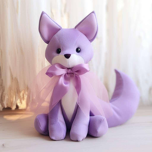 Kawaii Emo Purple Fox Plush