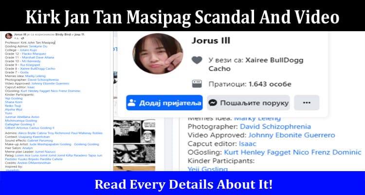 Latest News Kirk Jan Tan Masipag Scandal And Video