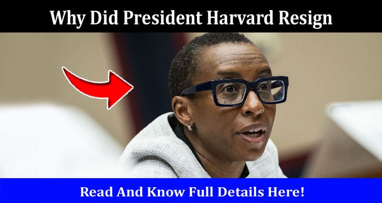 Latest News Why Did President Harvard Resign