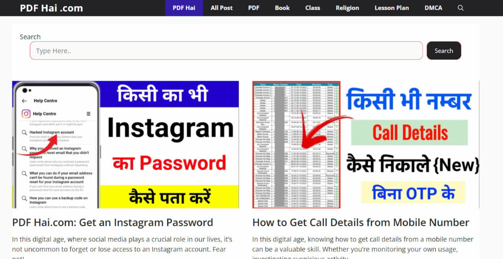 PDF hai.com Instagram Password